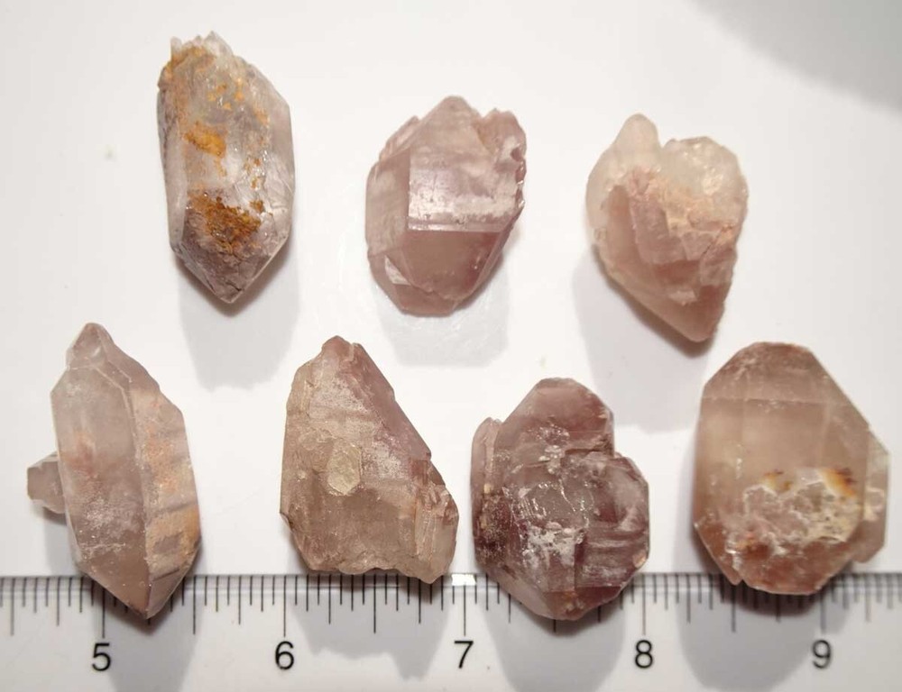 Lithium Quartz Rough - 7 Crystals - Unusual Forms xt473