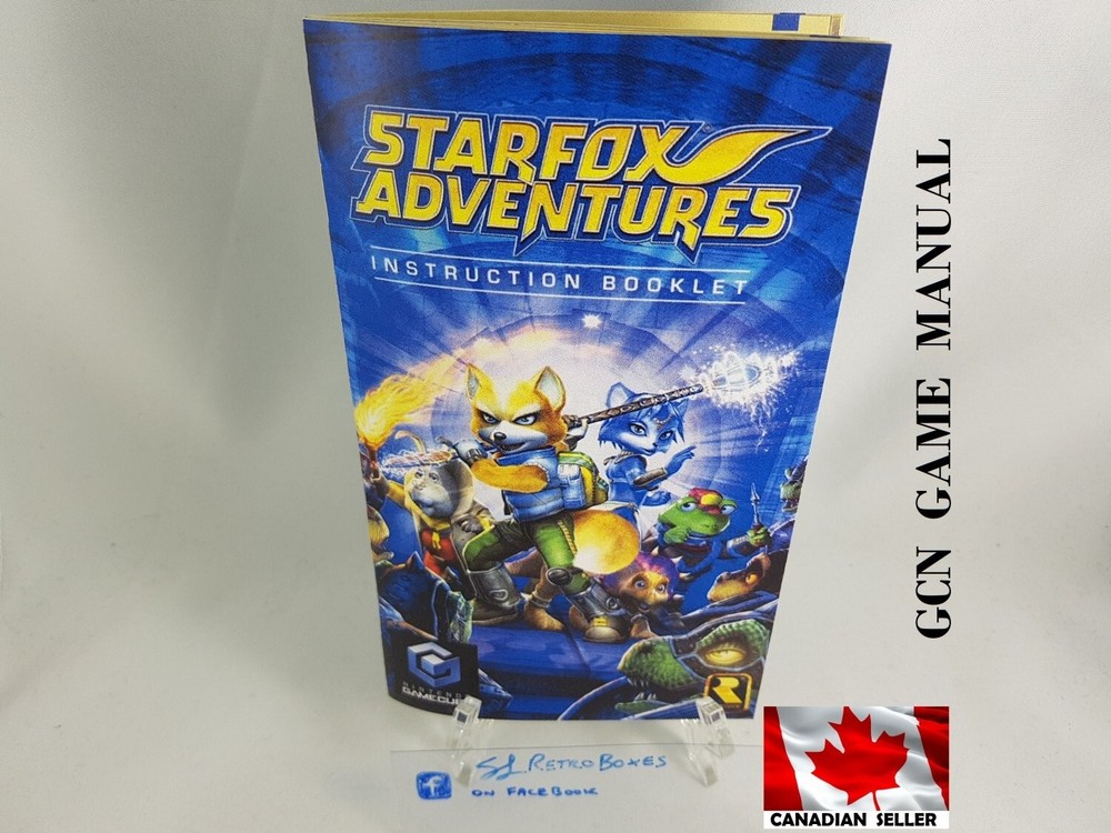 MANUAL GCN - STAR FOX ADVENTURES Gamecube 'Replacement' Instruction Booklet READ