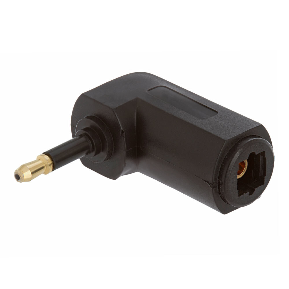 2 Pack TOSLink Optical Jack to 3.5mm Mini Plug Adapter 90 Degree Angle Converter