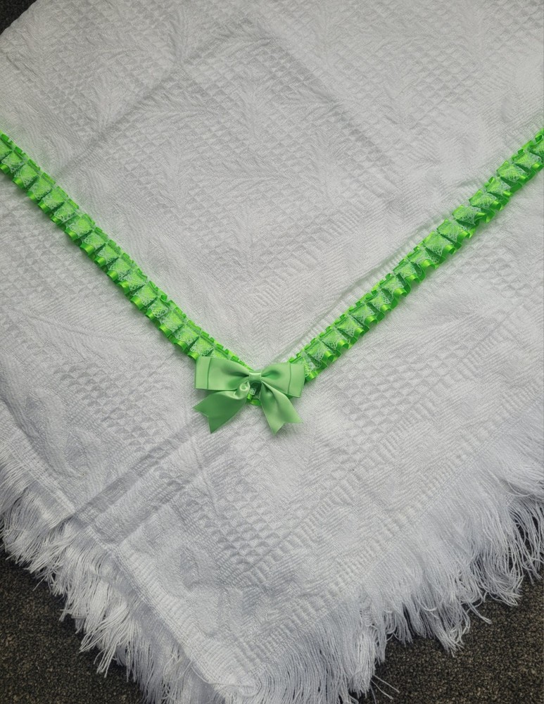 Boy Teddy On Cloud Personalised Name WHITE Baby's Shawl or plain