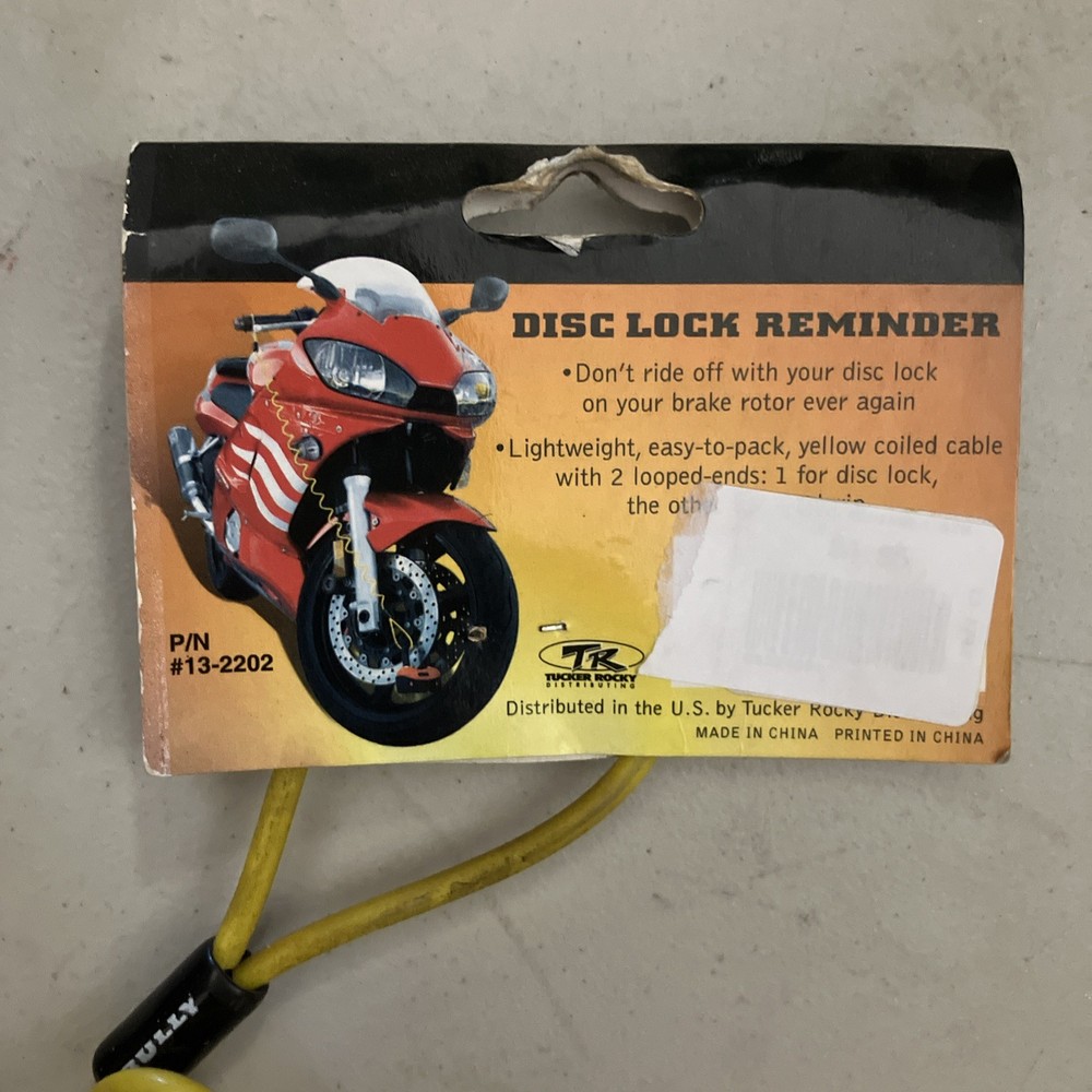 Bully Locks Disc Lock Reminder 132202 13-2202 bkm132202