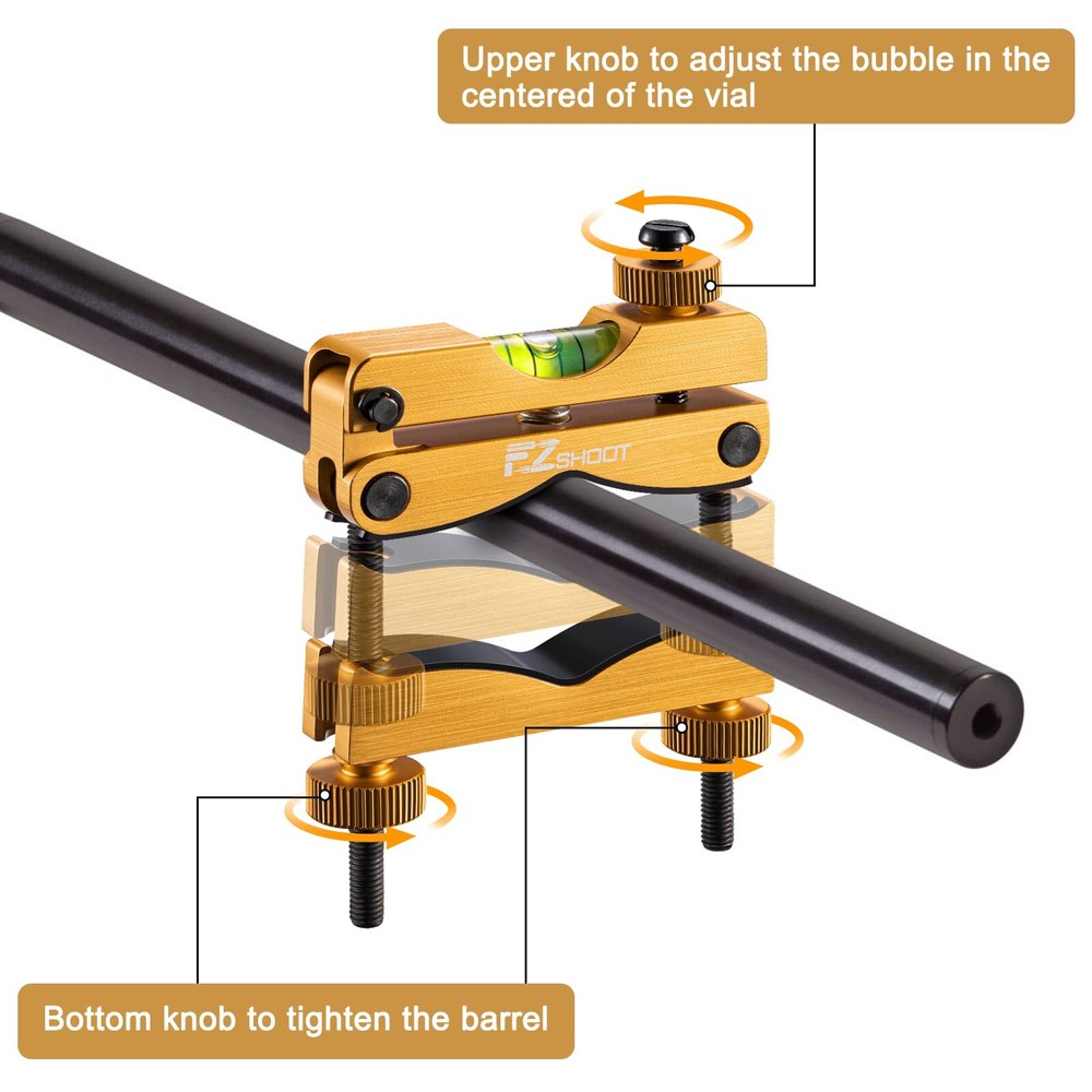 Scope Leveling Tool Scope Mounting Level Kit for Gunsmithing & Maintenance Gold