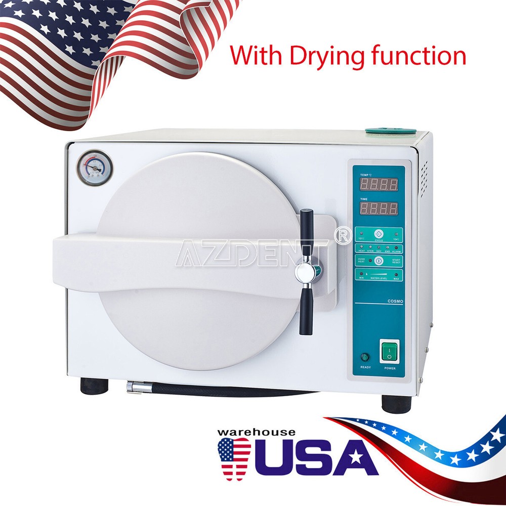 18L Dental Autoclave Sterilizer Automatic Steam Sterilization Drying Function US