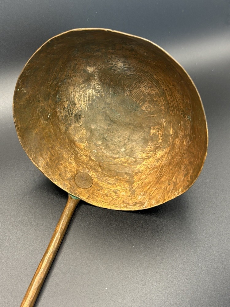 Vintage Hammered Copper Ladle 13” Long Handle 5” Cup