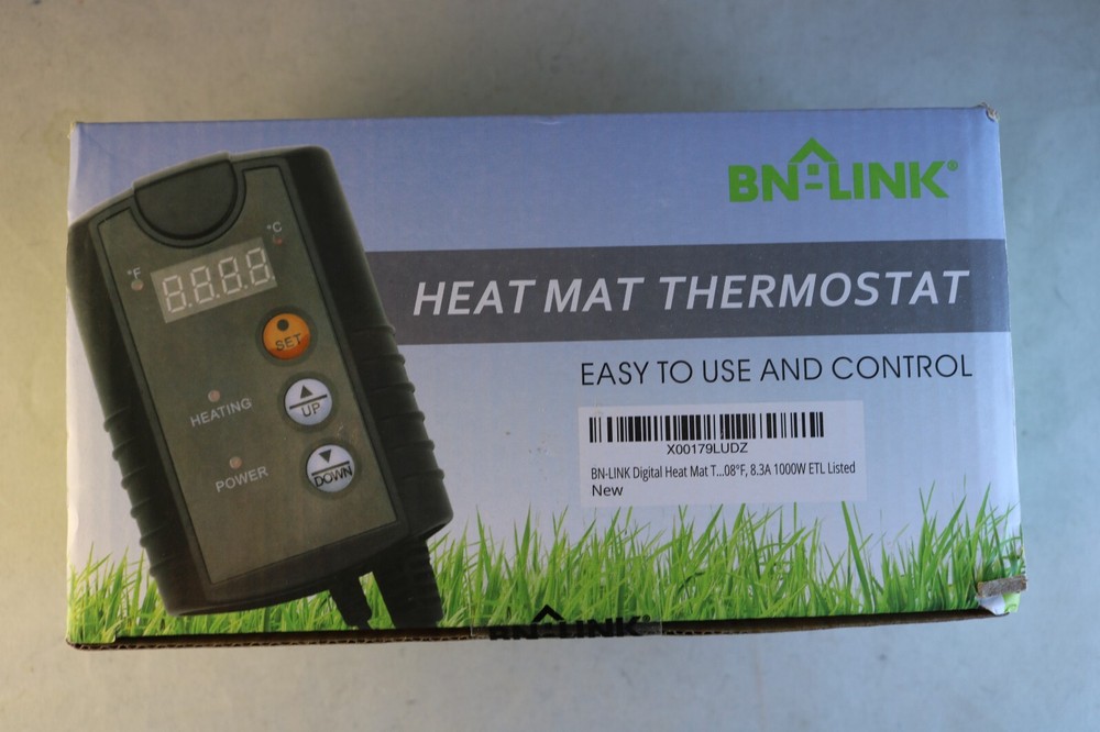 BN LINK DIGITAL HEAT MAT THERMOSTAT CONTROLLER FOR SEED GERMINATION NEW IN BOX