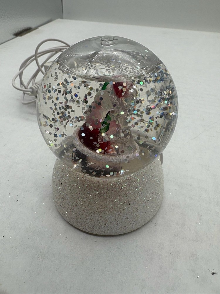 Snowman Santa Snow Globe Plug In