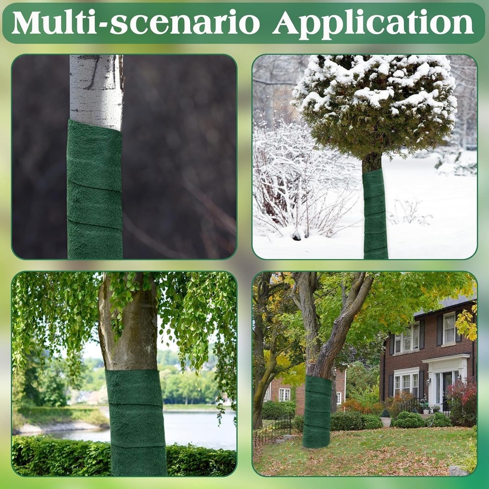 Qiukouli2 Pack Tree Wrap for Damaged Bark -50FT Tree Trunk Protector for Gard...