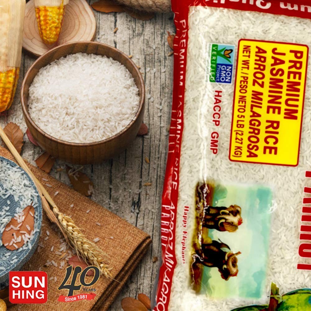 Parrot Premium Non-GMO Jasmine Rice, 5 lbs