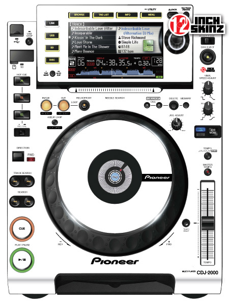 Pioneer CDJ-2000 Skin white (pair)