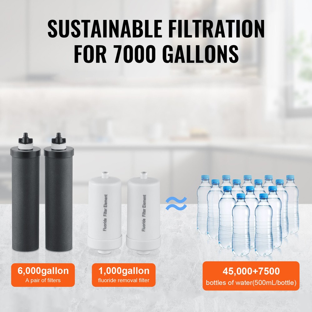 Purification Water Filter Replacement for Gravity Filter System 4 Pack