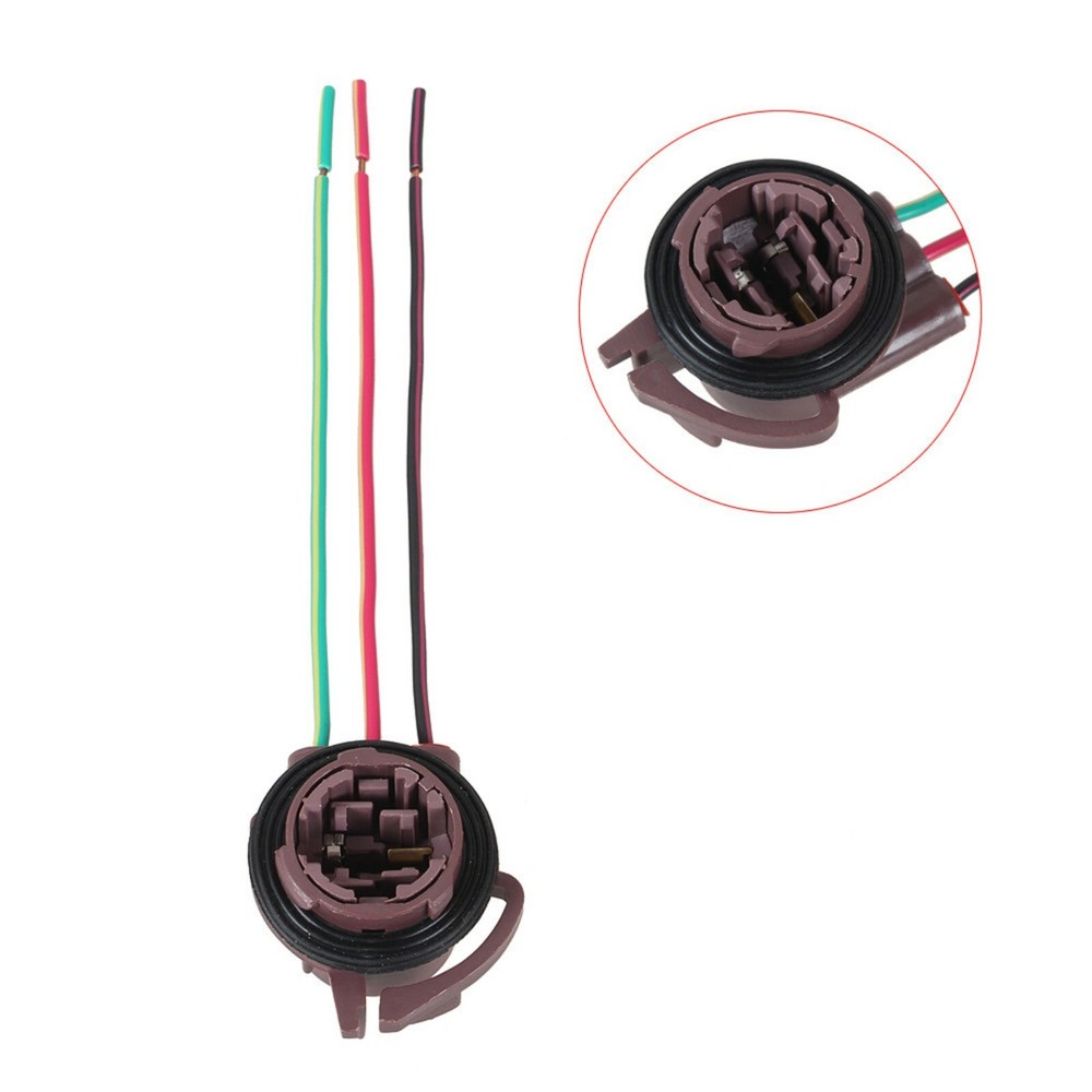 Universal Pigtail Wire Female Socket 3157 U Two Harness Back Up Reverse Replace