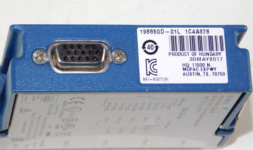 National Instruments 198850D-01L NI9870 Serial Interface Data Acquisition Module
