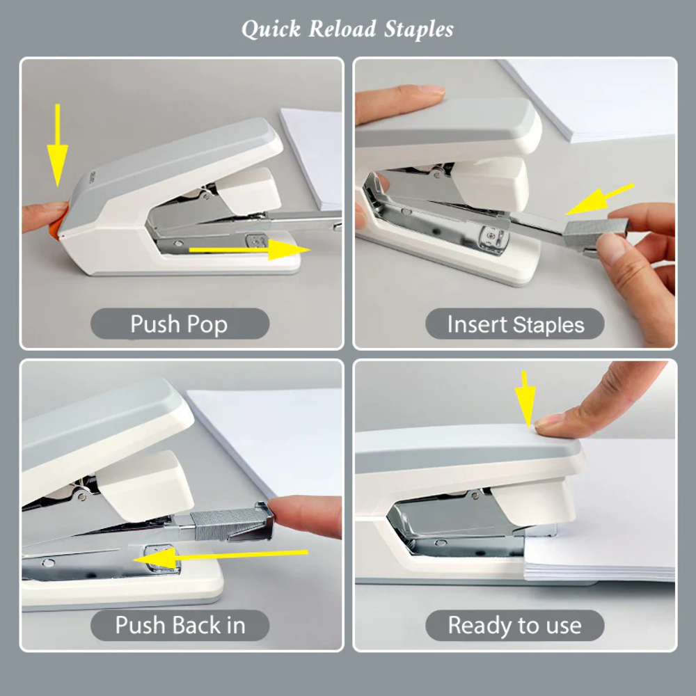 One Finger Push Effortless Heavy Duty Paper Stapler