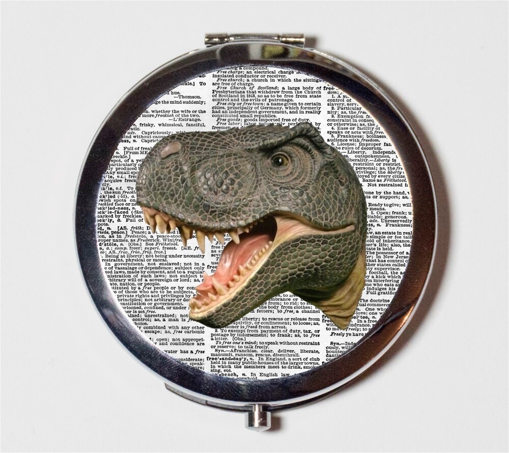 T Rex Head Dinosaur Compact Mirror Make Up Pocket Mirror Cosmetic