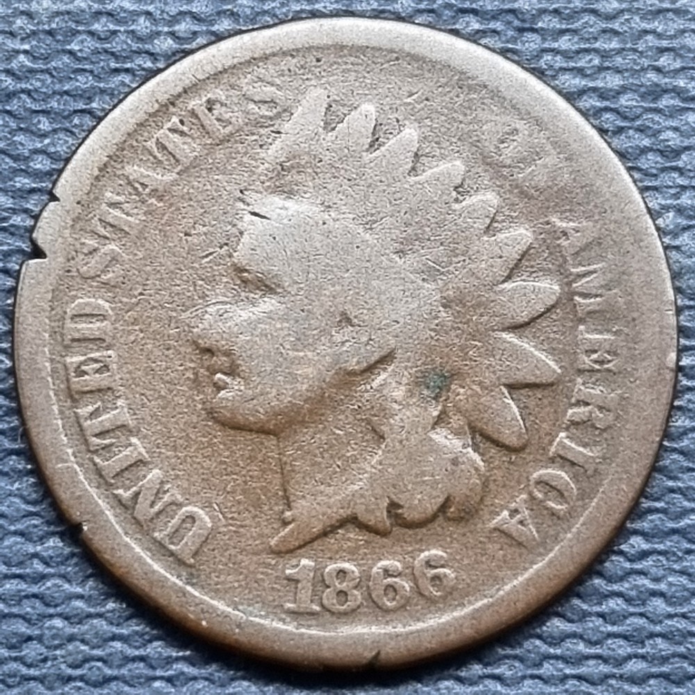 1866 Indian Head Cent 1c Circulated #95891