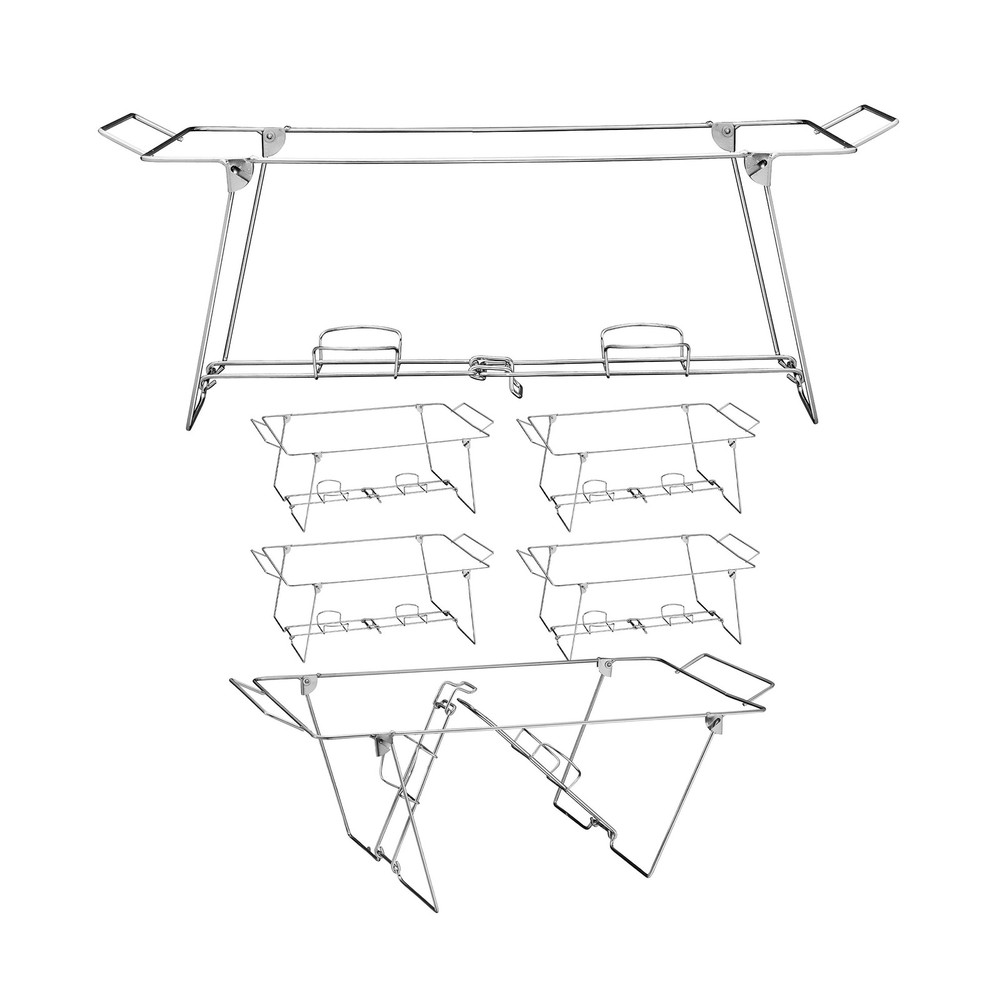 Foldable Chafing Wire Rack Buffet Stand - 6 Pack Full Size Racks For Dish Ser...