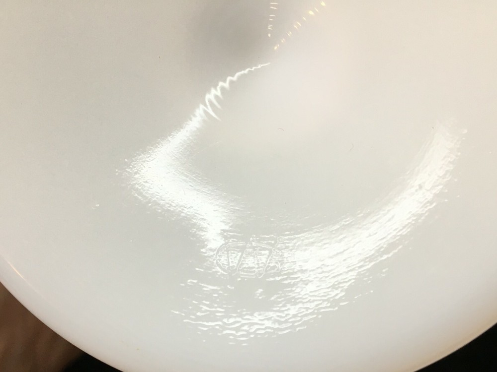 White Milk Glass Footed Planter Grape Pattern