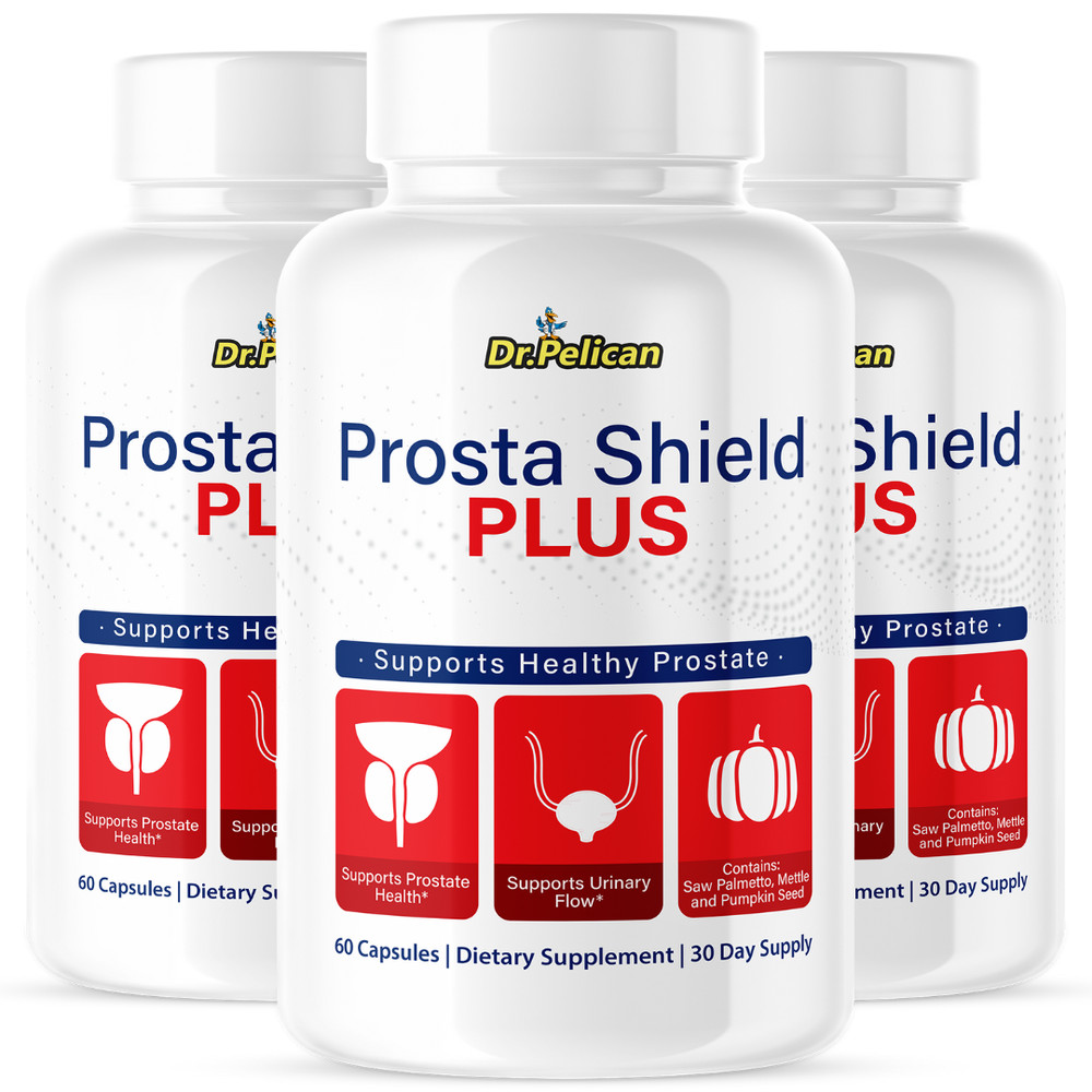 Prosta Shield Plus - Prostate Support- 3 Bottles- 180 Capsules