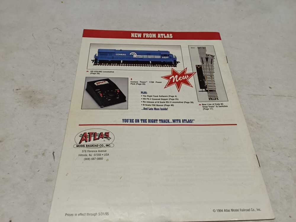 1995 Atlas Master Catalog HO, N scale #33
