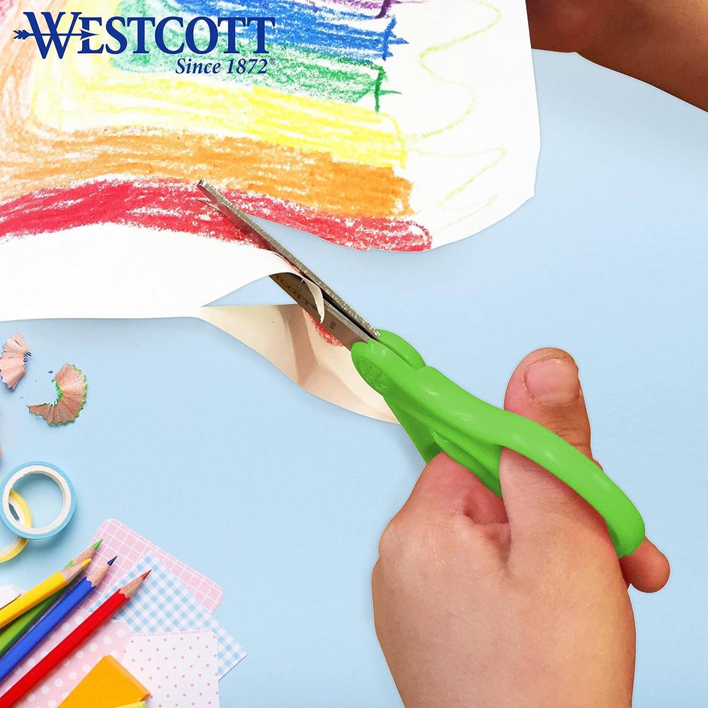 Hard Handle Kids Scissors, 5", Pointed, Assorted Colors, 2-Pack
