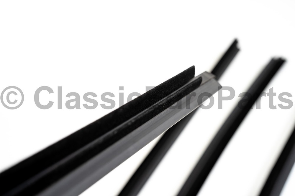 Front Rear side window outer seals weatherstrip scraper for BMW E30 Convertible