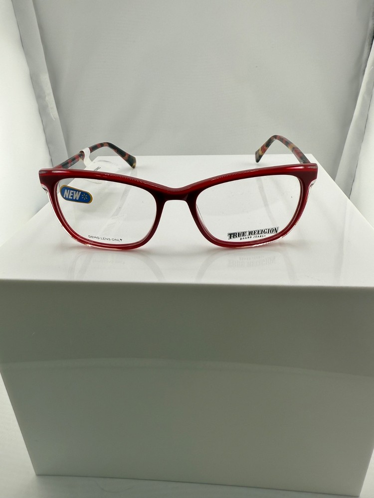 True Religion T037 Red Eyeglass Frames 53-17-140 NWT