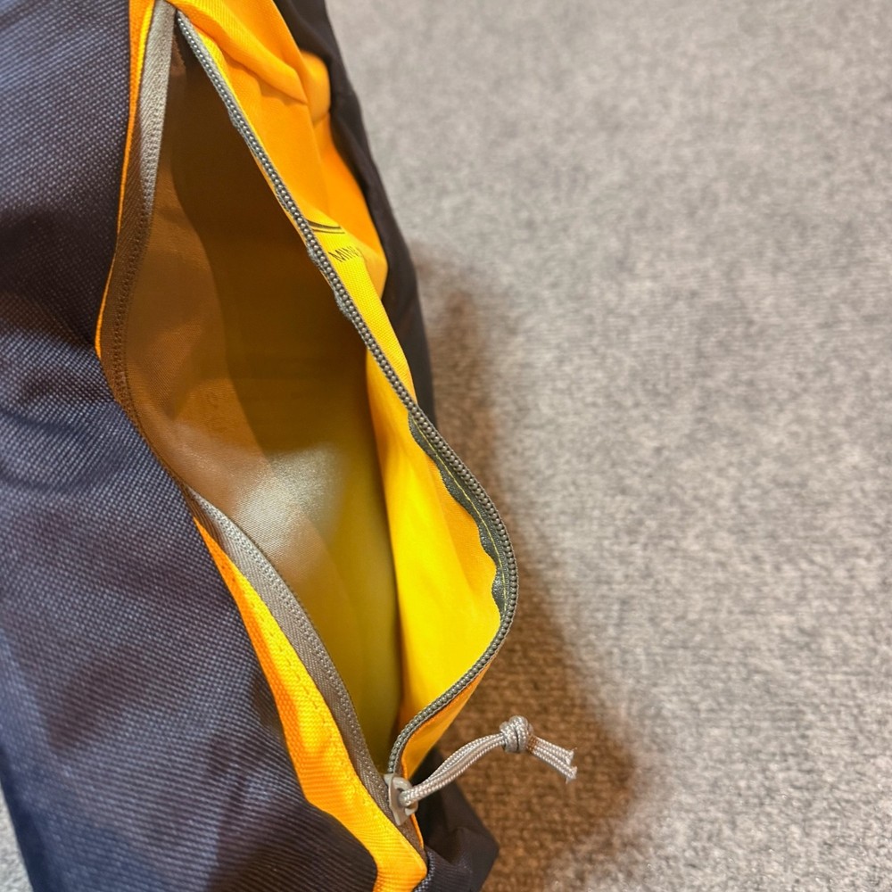 NEW Crivit Mini Backpack Black Yellow Bag Padded Panel Adjustable Shoulder Strap