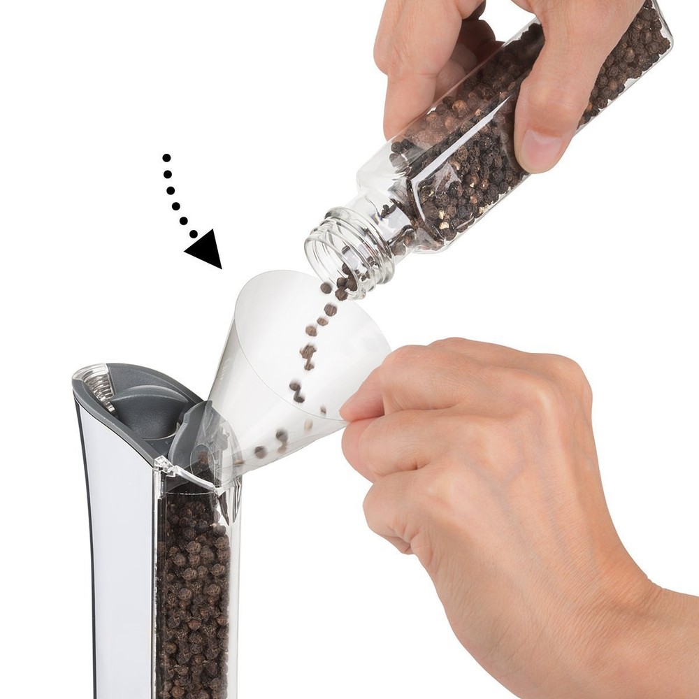 Trudeau 8" Graviti Plus Electric Pepper Mill / Grinder - Chrome