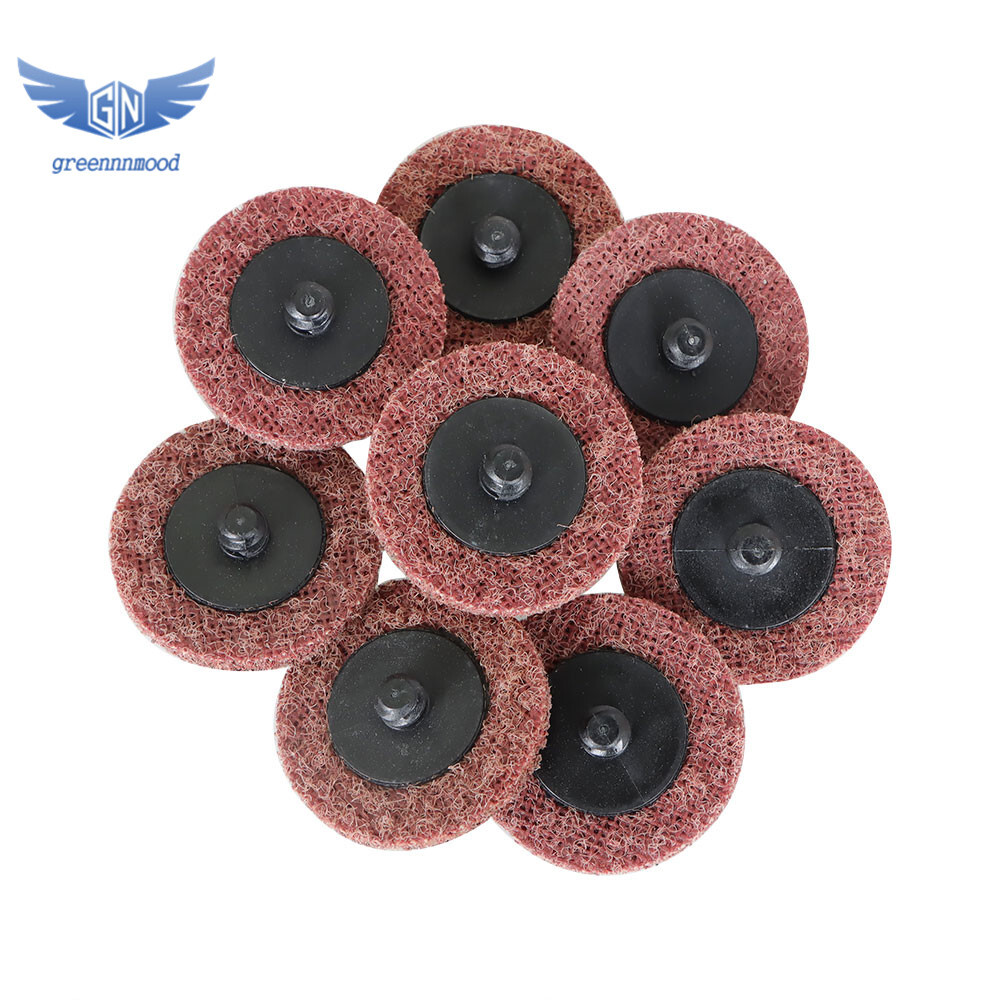 50× 2" Medium Surface Conditioning Discs Roll Lock Die Grinder Sanding Pads New