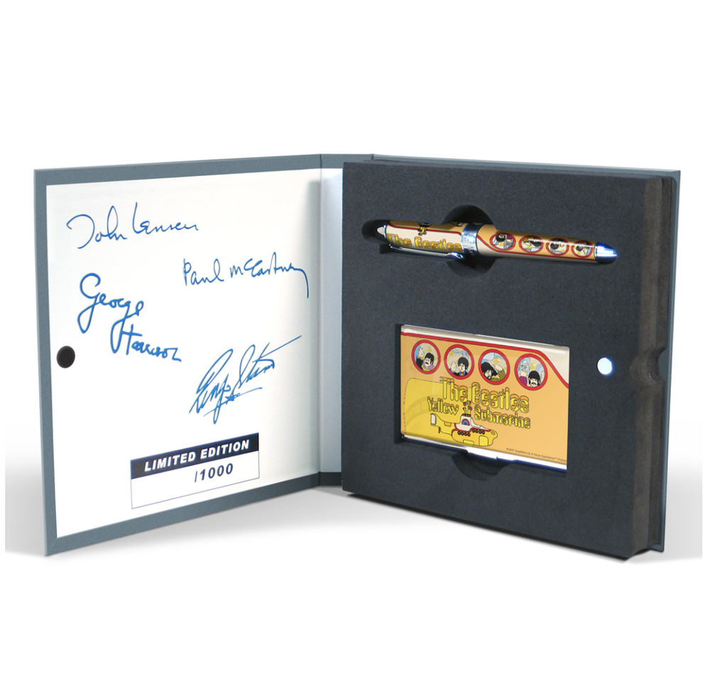 ACME Studio THE BEATLES "Yellow Sub" ARTIST PROOF Rollerball / Card Case Set NEW