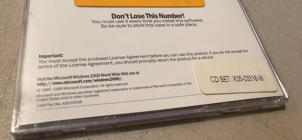 Microsoft Windows 2000 Advanced Server Install CD Set & Floppy w/ Product Key