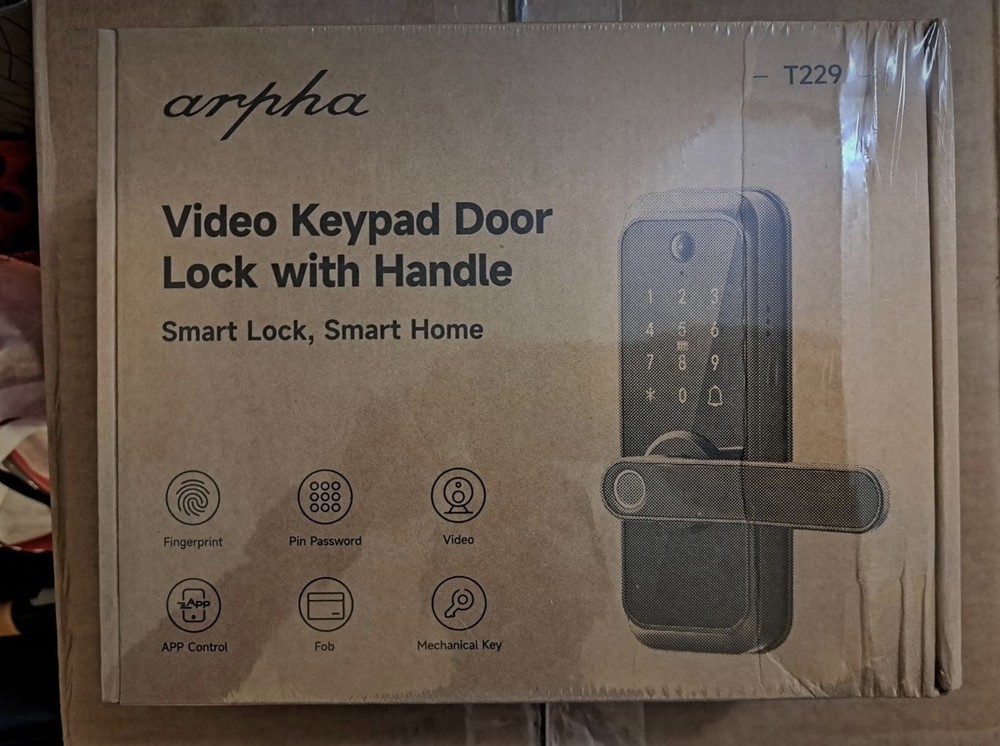 Brand New-WiFi Video Smart Lock with Camera & Handle