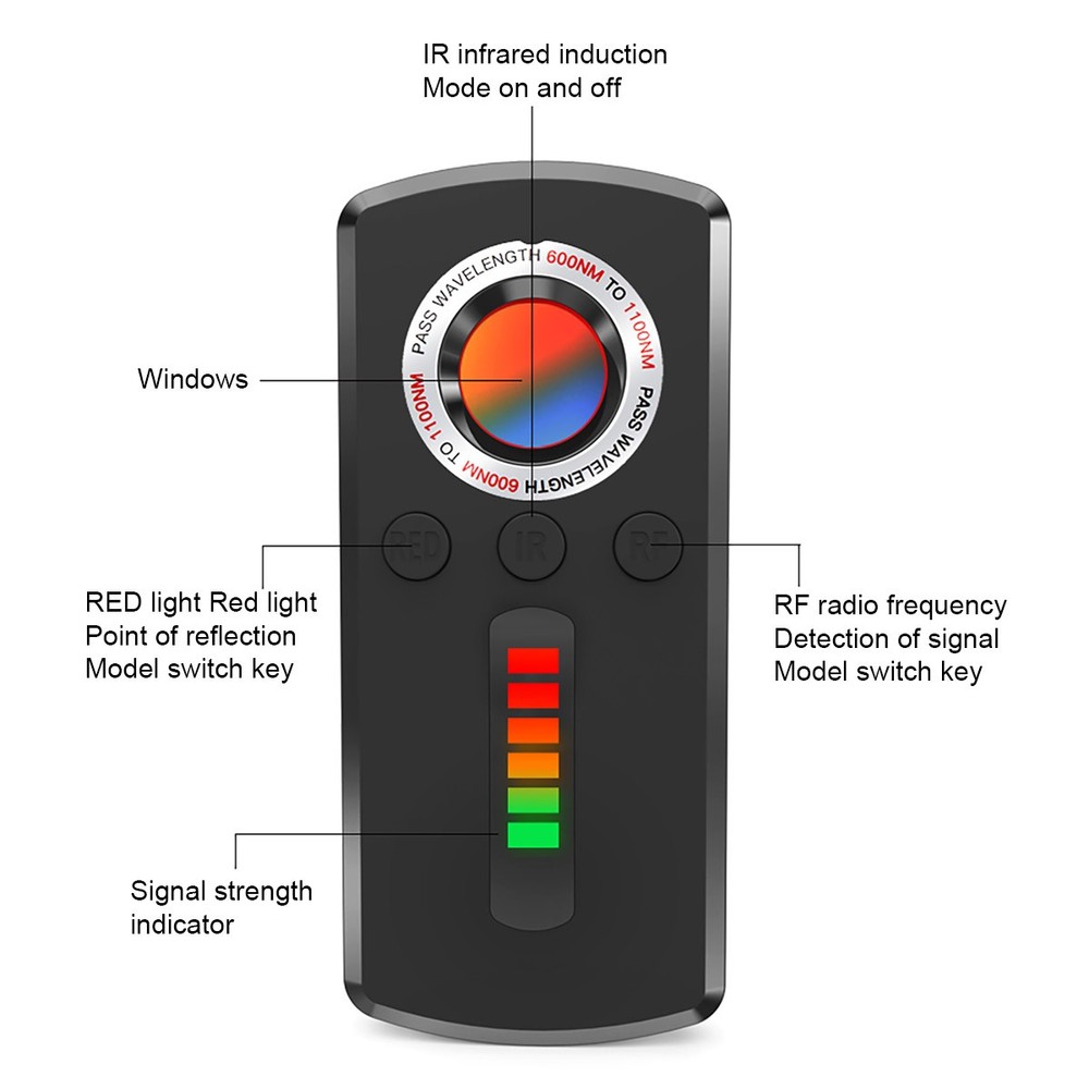 Multi-Function Detector for Wireless Signal GPS Locator Camera Finder Laser Scan
