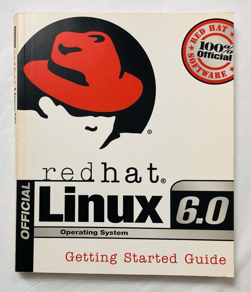 Red Hat Linux 6.0 OS for Intel PCs (2-CD, 1999) w Reg Code & Official User Guide