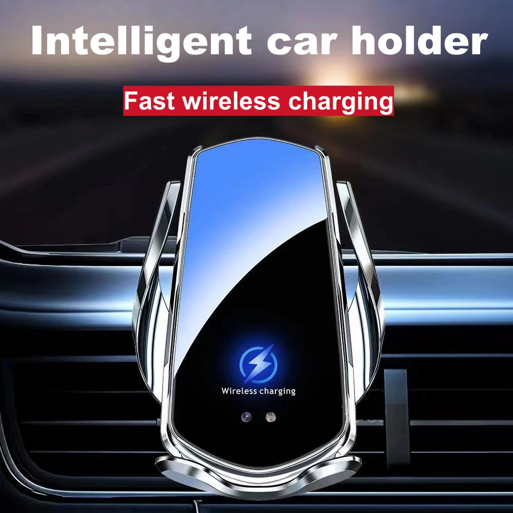 15W Wireless Car Charger Automatic Sensor Clamping Charging Mount Phone Holder