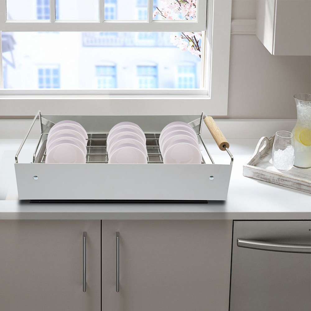 Kitchen Cabinet Organizer Pull Out Drawer Bottom-Mounted Slide Out Storage Shelf