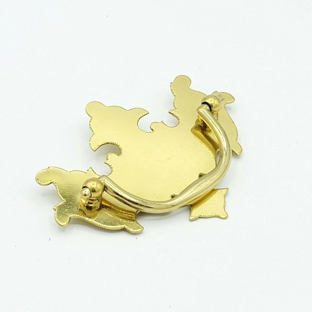 Vintage Brass Drawer Pull Chippendale Style Salvage Hardware SINGLE ONLY