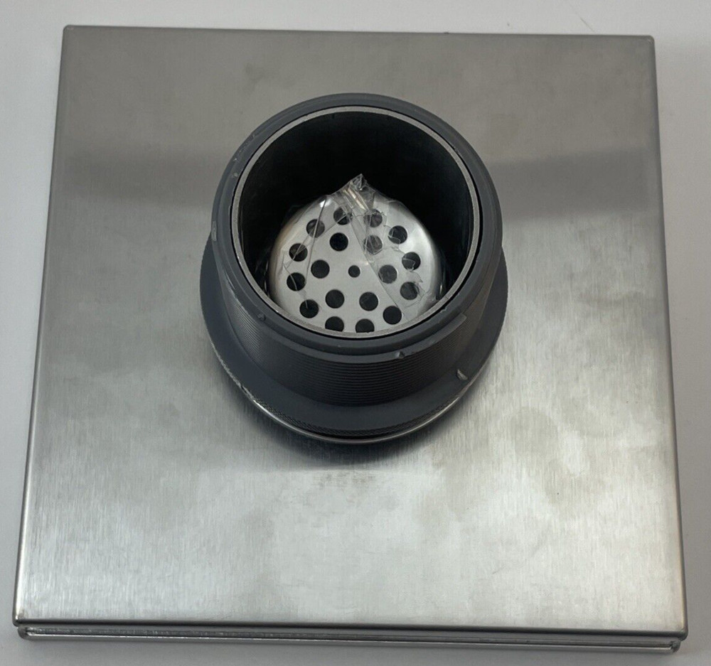 B&K 6? Zero Pattern Grating Square Model Shower Drain, Polished Chrome Open Box
