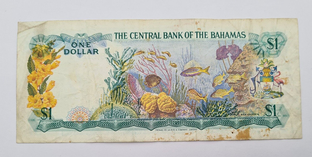 Bahamas dollar 1974 BANKNOTE