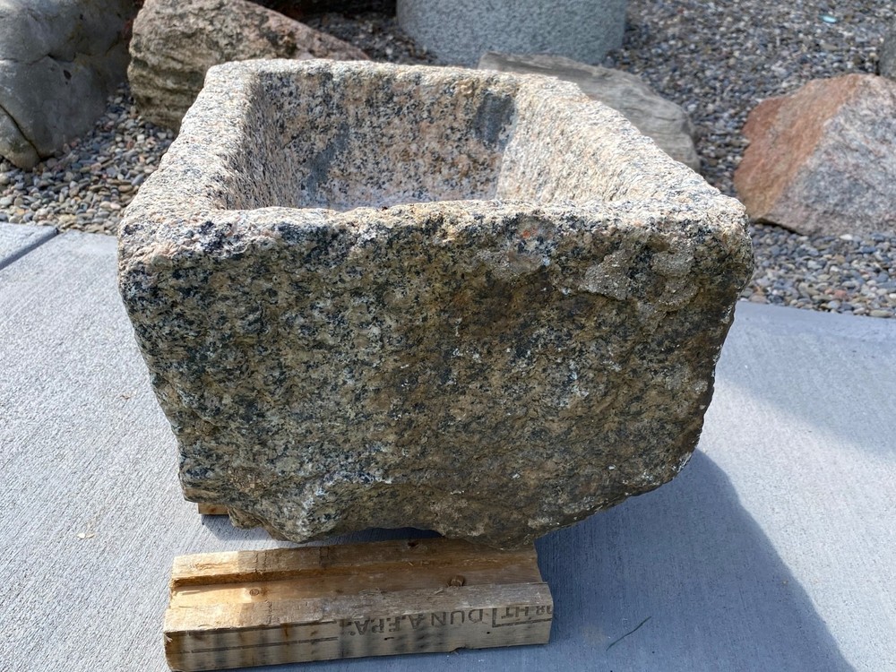 antique granite trough #9