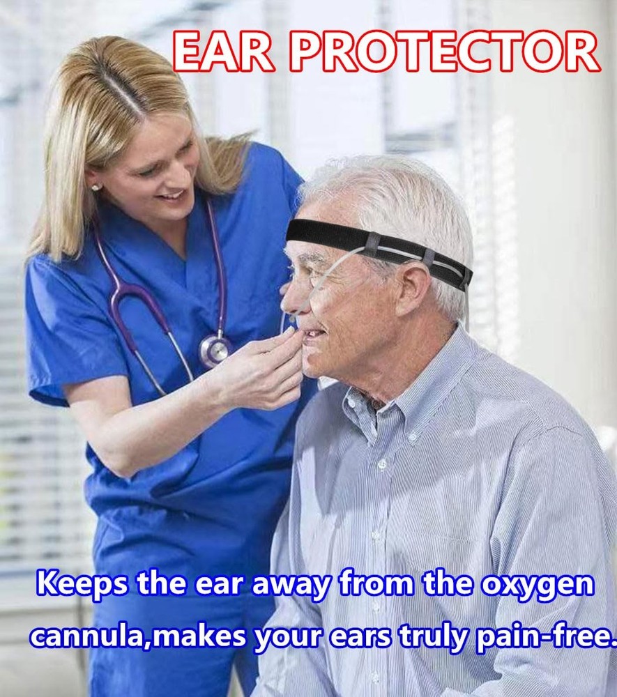 Comfortable Nasal Oxygen Cannula Ear Protector，Adjustable Cannula...