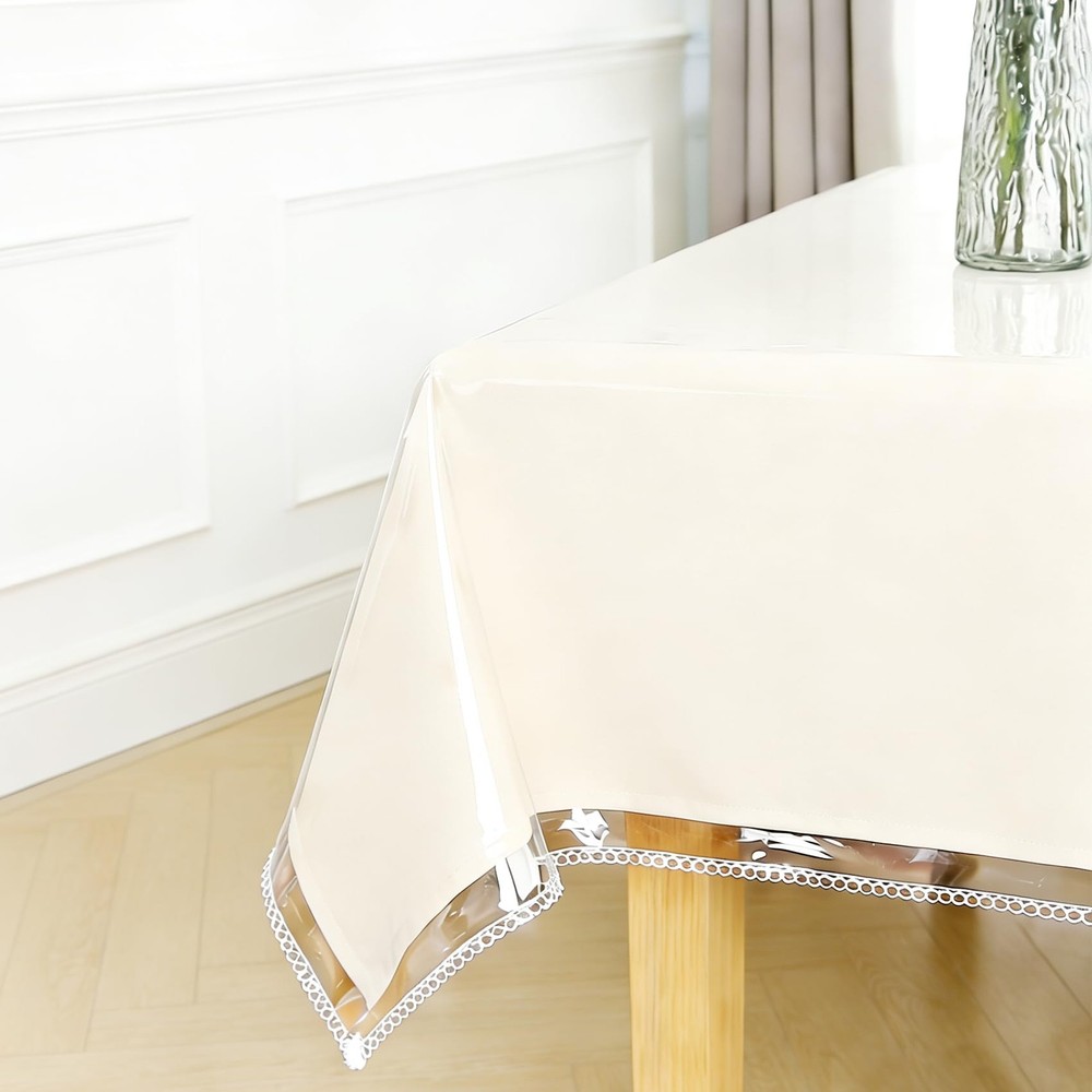 Protector de mesa rectangular transparente de 60 x 90 pulgadas  Impermeable