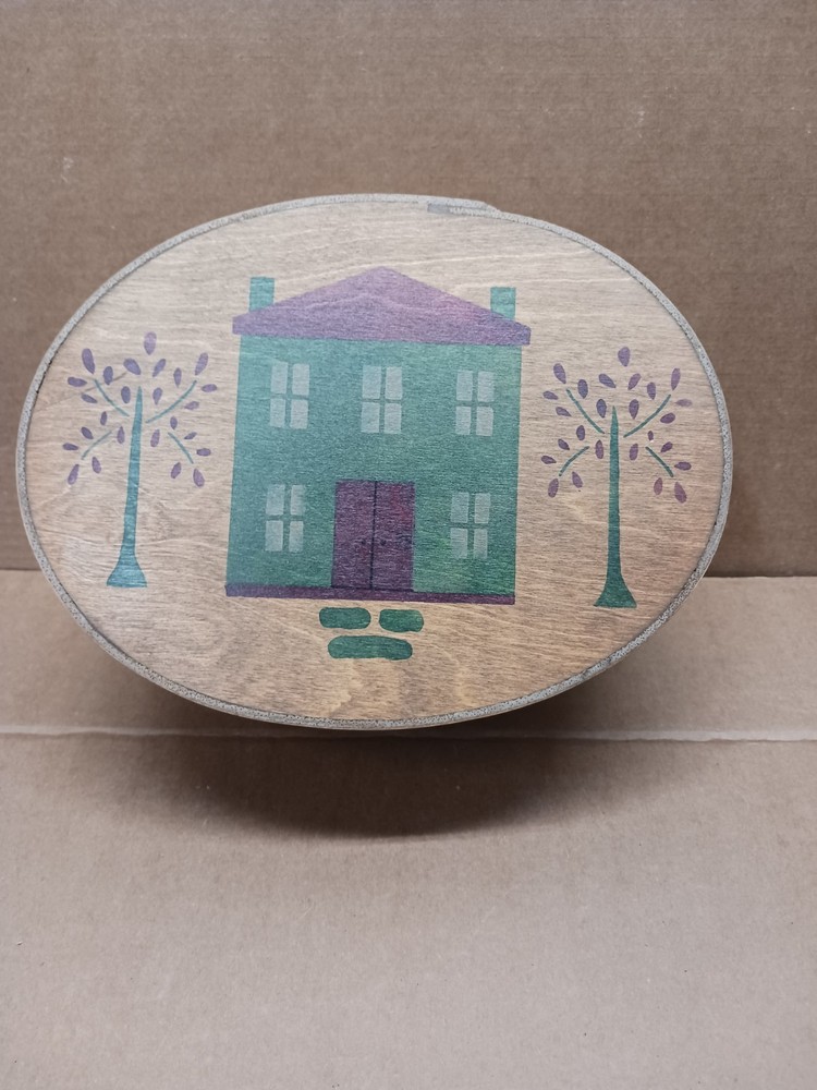 vintage shaker wood sewing box