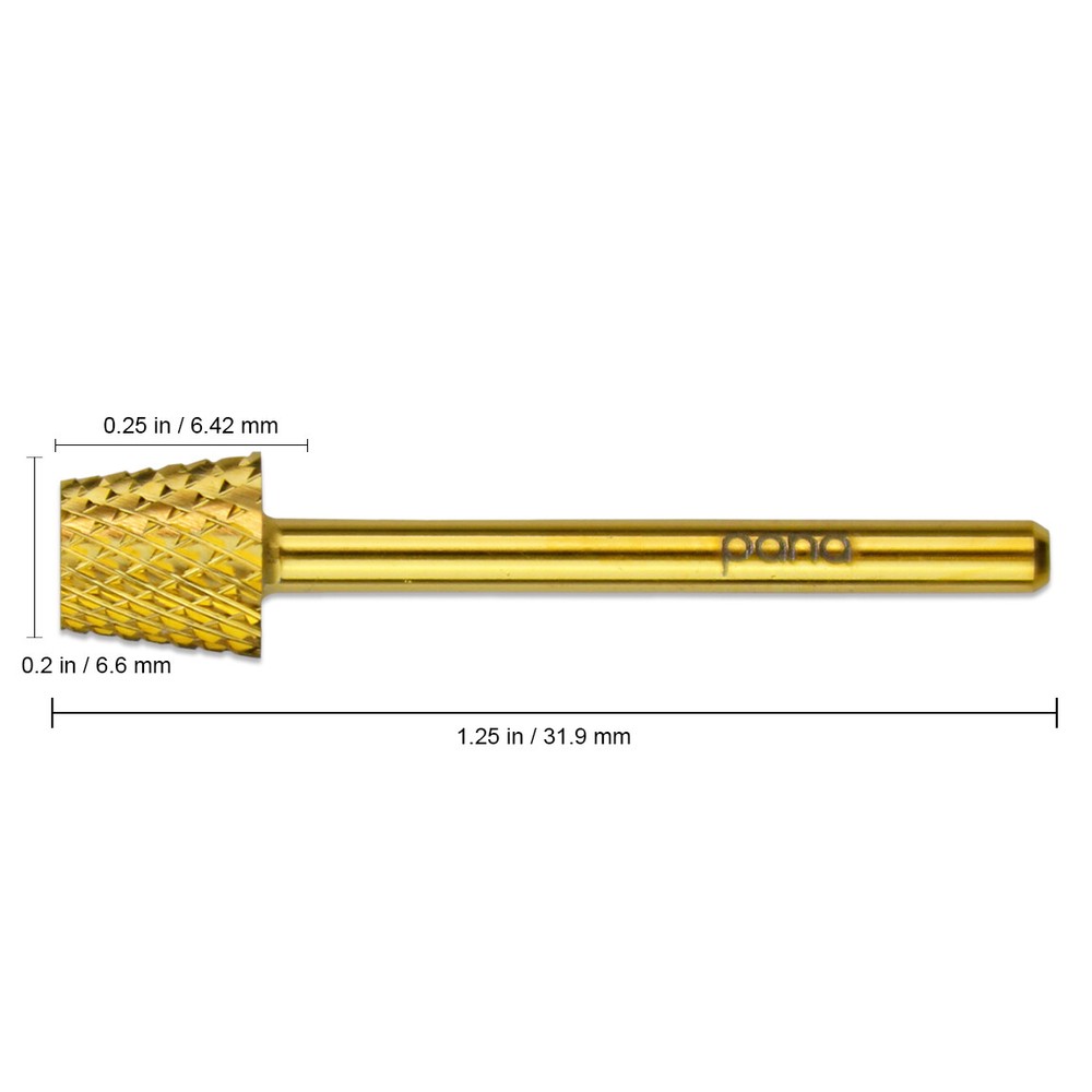 Professional Gold Coated Medium Grit Magic Back Fill Nails Pedicure Carbide Bit