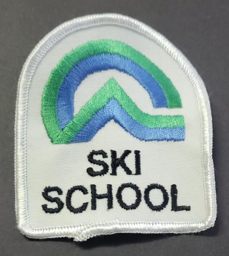 Ski School Patch 2.75"X 3"  Skiing