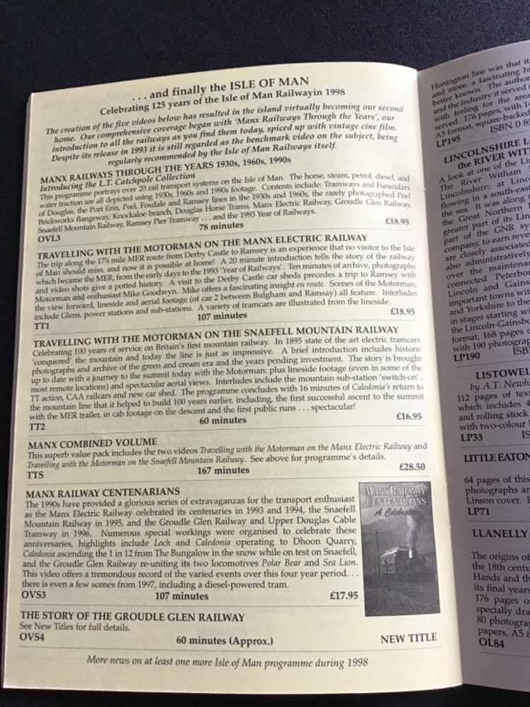 Oakwood Press & Video Library Complete Catalogue 1998