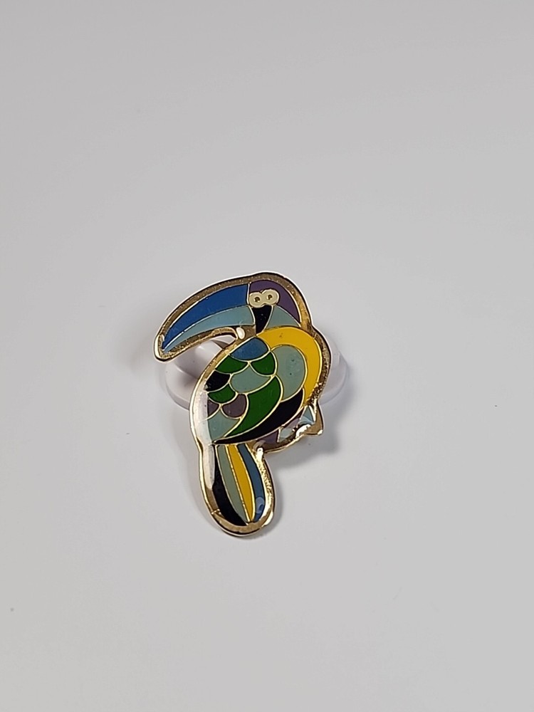 Cartoon Tucan Bird Lapel Pin