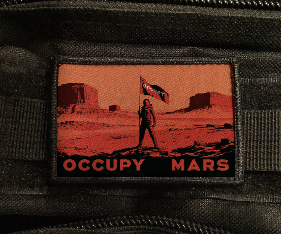 Occupy Mars Patch Space x Universe Exploration NASA Morale Hook [sub]