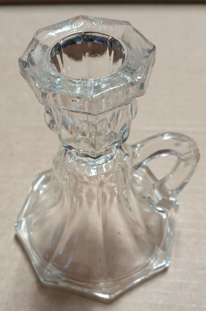 Crystal Finger Loop Candle holder. 5" tall Candlestick