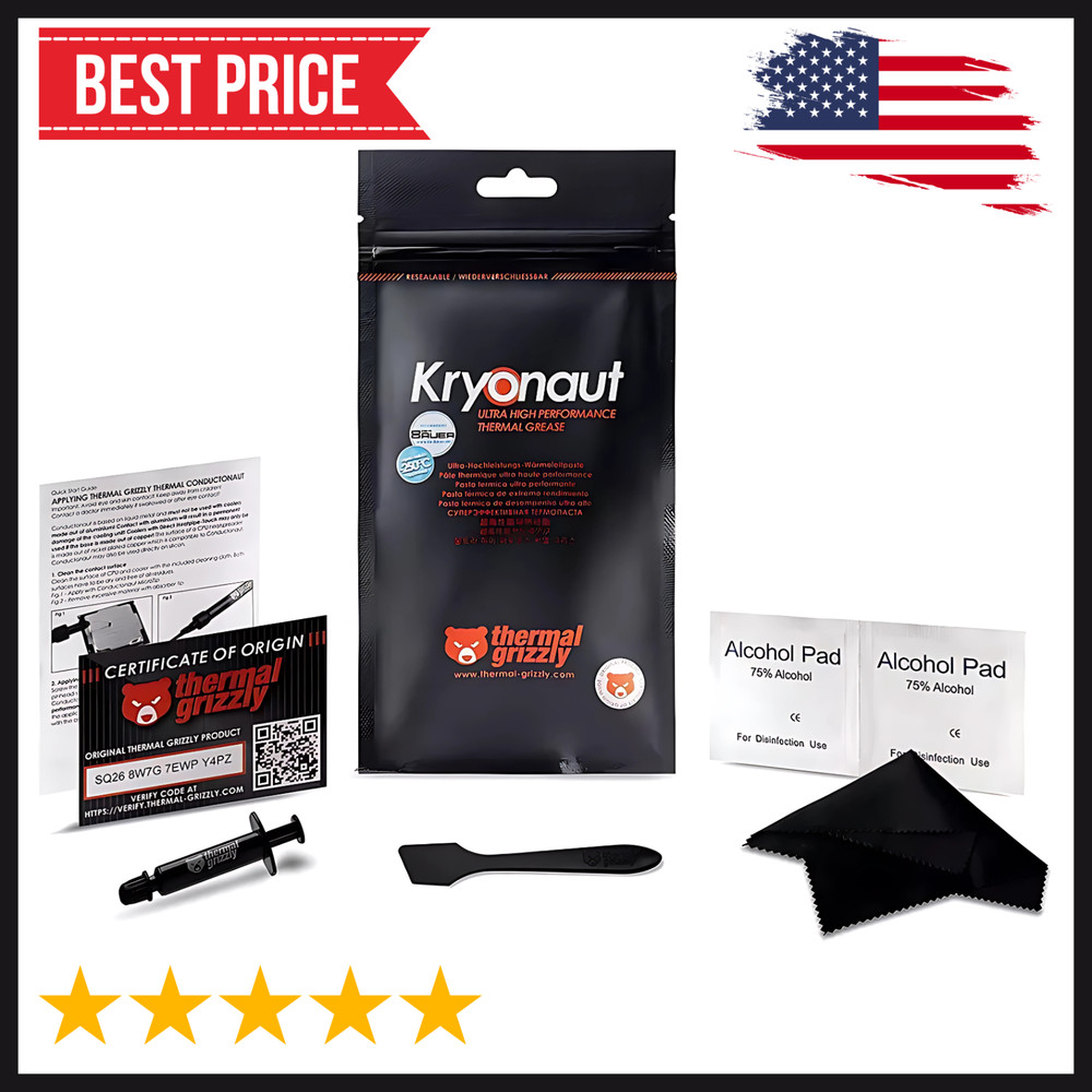 Thermal Grizzly Kryonaut theHigh Performance Thermal Paste Cooling All Processor